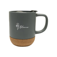 Custom Logo Evora Cork Ceramic Mug with Lid 325 ML