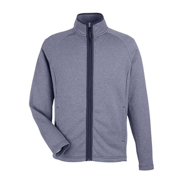 CORE365 Men's Venture Heathered Stripe Full-Zip Jacket