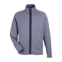 CORE365 Men's Venture Heathered Stripe Full-Zip Jacket