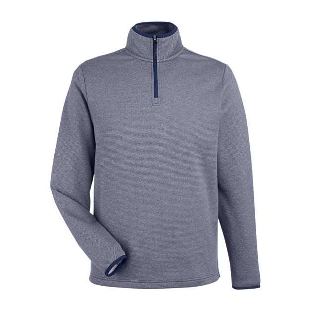 CORE365 Men's Venture Heathered Stripe Quarter-Zip Pullover