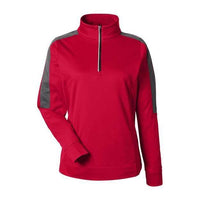 CORE365 Women's Market Snag Protect Mesh Colourblock Quarter-Zip Pullover