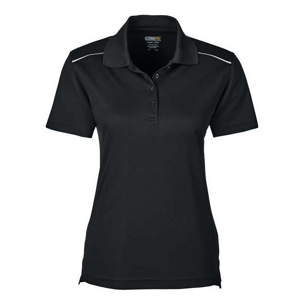 CORE365 Women's Radiant Performance Piqué Polo with Reflective Piping