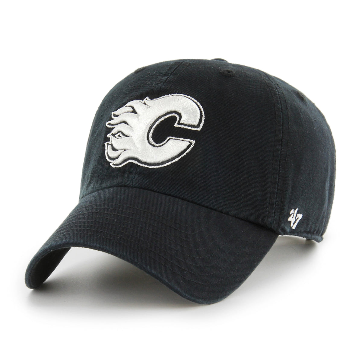 Calgary Flames '47 Clean Up - Black/White