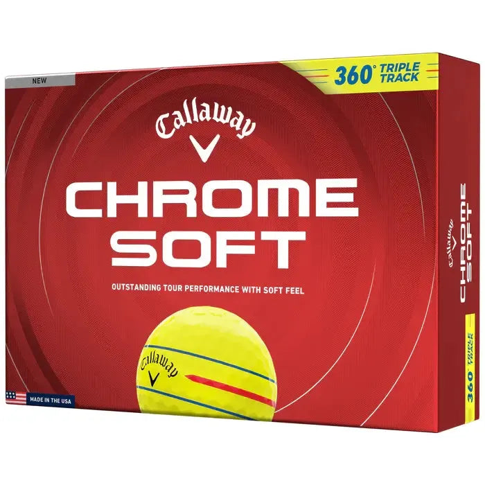 Callaway 2026 Chrome Soft 360 Triple Track Yellow Golf Balls