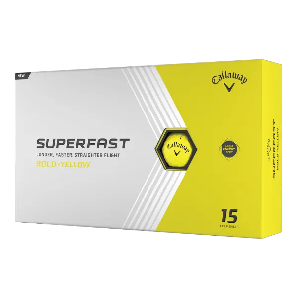 Callaway Superfast 22 Golf Balls - Bold Yellow - 15 Pack