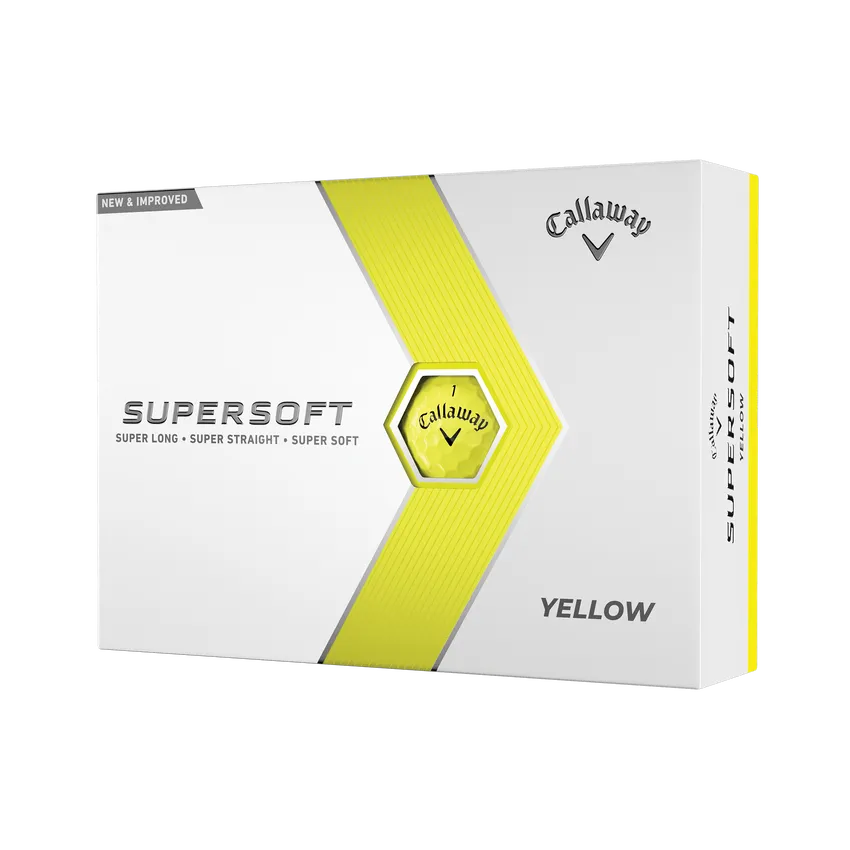 Callaway Supersoft 23 Golf Balls - Yellow - One Dozen
