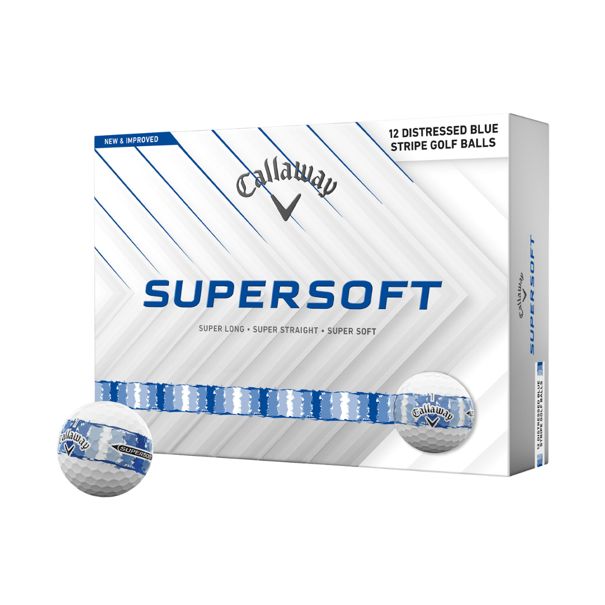Callaway Supersoft Distressed Blue Stripe Dozen