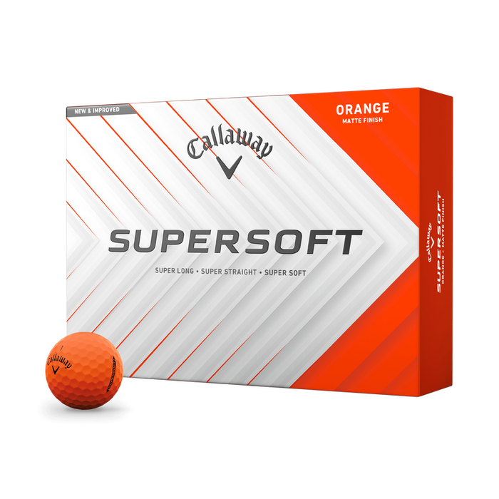 Callaway Supersoft Golf Balls - Matte Orange - One Dozen