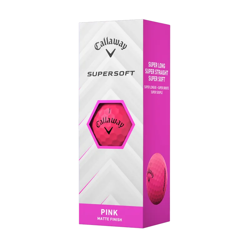 Callaway Supersoft Golf Balls - Matte Pink - 2 Dozen Pack