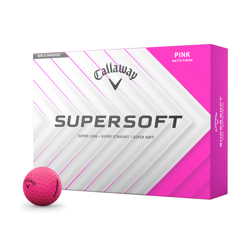 Callaway Supersoft Golf Balls - Matte Pink - 2 Dozen Pack