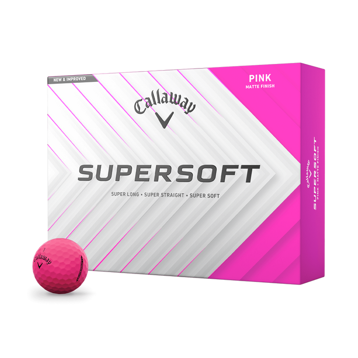 Callaway Supersoft Golf Balls - Matte Pink - 2 Dozen Pack