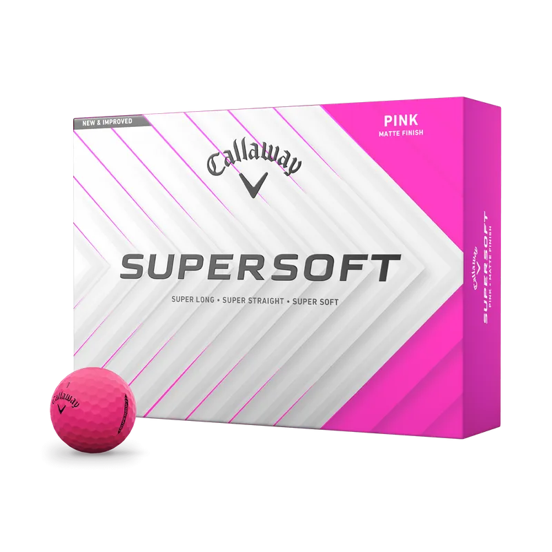 Callaway Supersoft Golf Balls - Matte Pink - 2 Dozen Pack