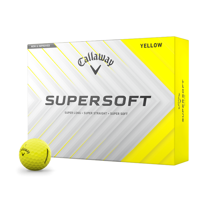 Callaway Supersoft Golf Balls - Yellow - One Dozen