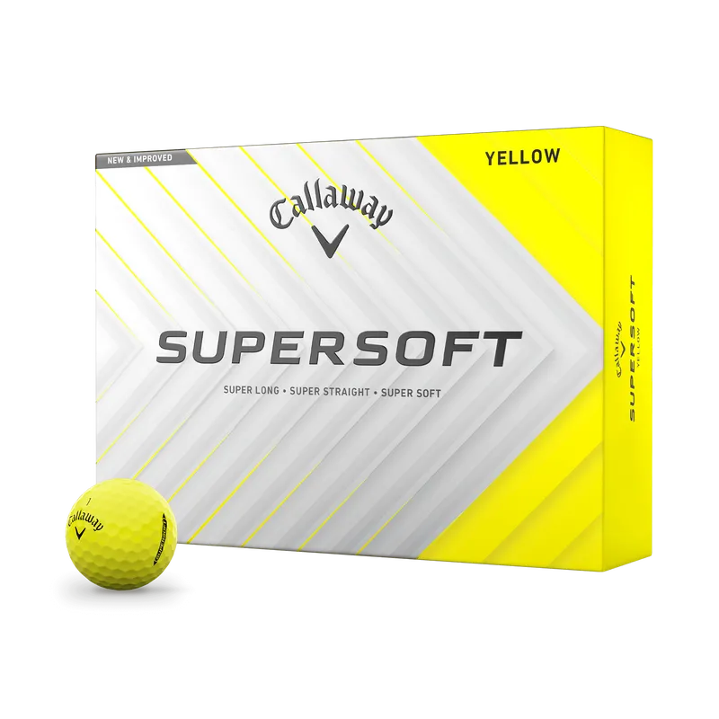 Callaway Supersoft Golf Balls - Yellow - One Dozen