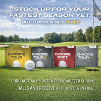 Callaway Chrome Soft Triple Track - Buy 3 Get 1 Dozen Free - Free Personalization