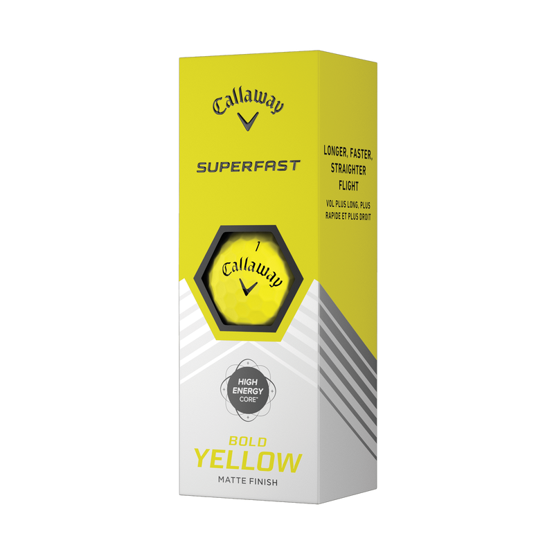 Callaway Superfast 22 Golf Balls - Bold Yellow - 15 Pack