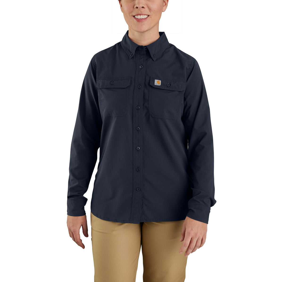 Carhartt Women's Force Relaxed Fit Lightweight Long-Sleeve Button Down Shirt