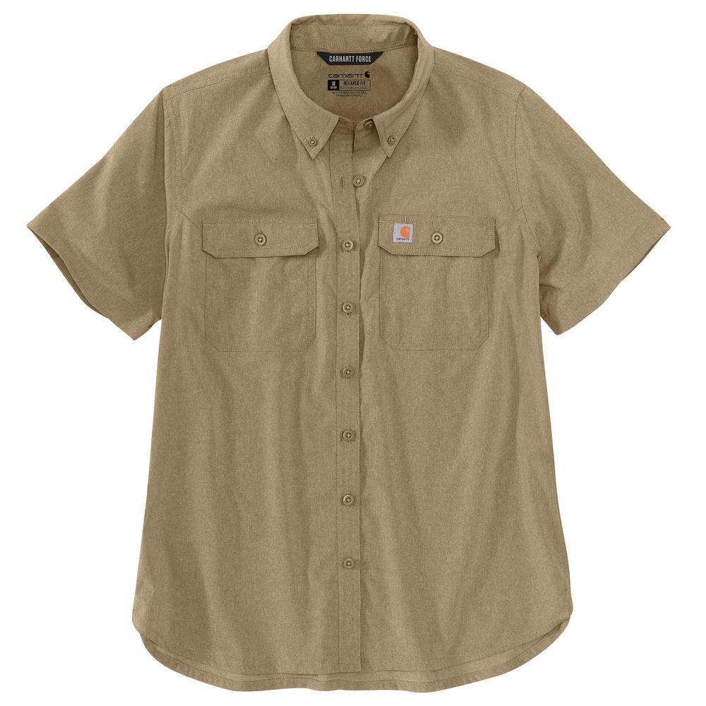 Carhartt Women's Force Relaxed Fit Lightweight Short-Sleeve Button Down Shirt