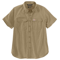 Carhartt Women's Force Relaxed Fit Lightweight Short-Sleeve Button Down Shirt