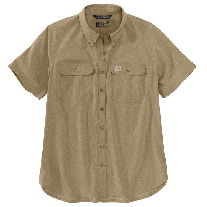 Carhartt Women's Force Relaxed Fit Lightweight Short-Sleeve Button Down Shirt