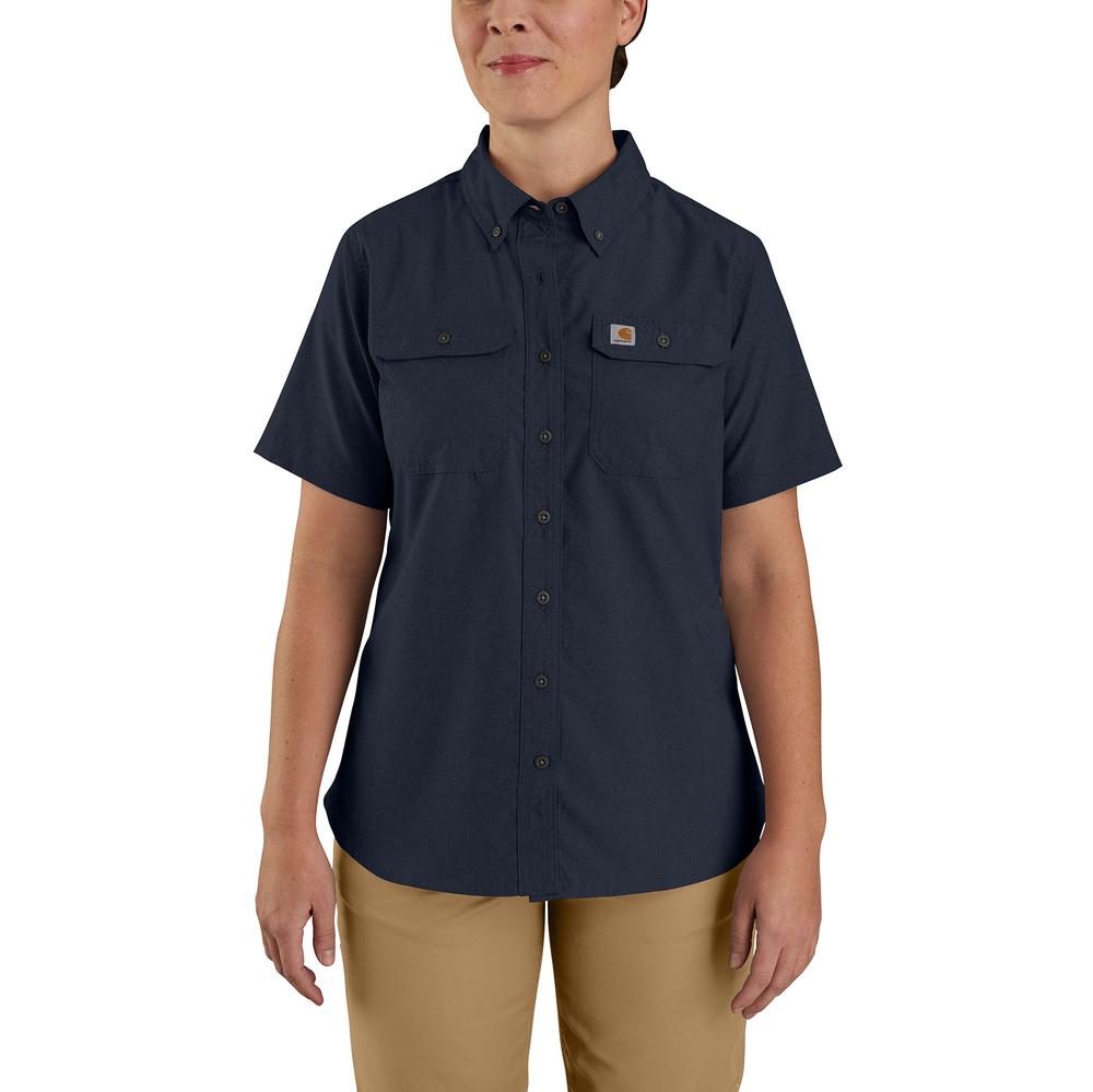 Carhartt Women's Force Relaxed Fit Lightweight Short-Sleeve Button Down Shirt