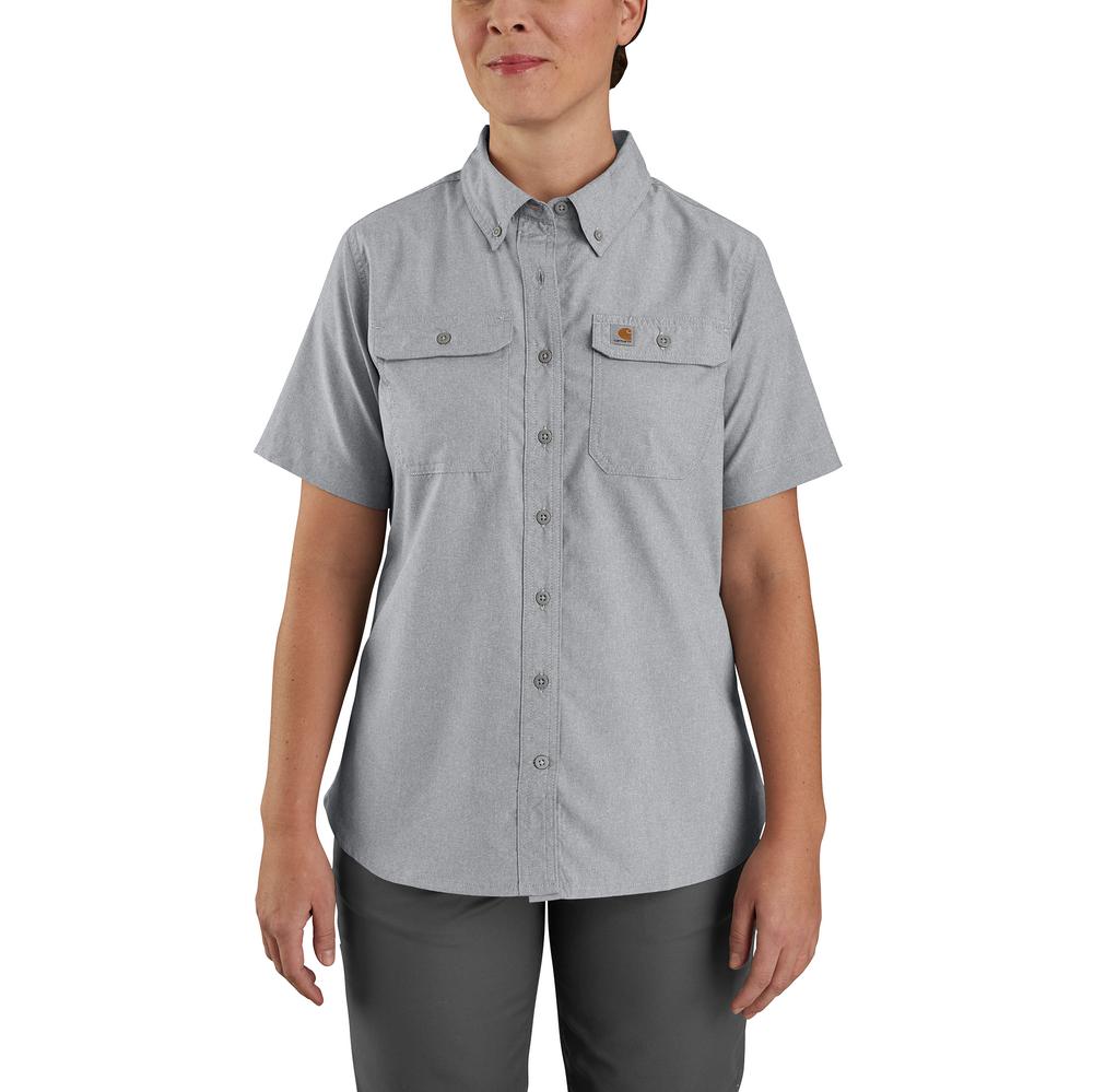 Carhartt Women's Force Relaxed Fit Lightweight Short-Sleeve Button Down Shirt