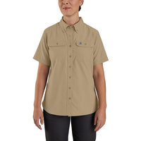 Carhartt Women's Force Relaxed Fit Lightweight Short-Sleeve Button Down Shirt