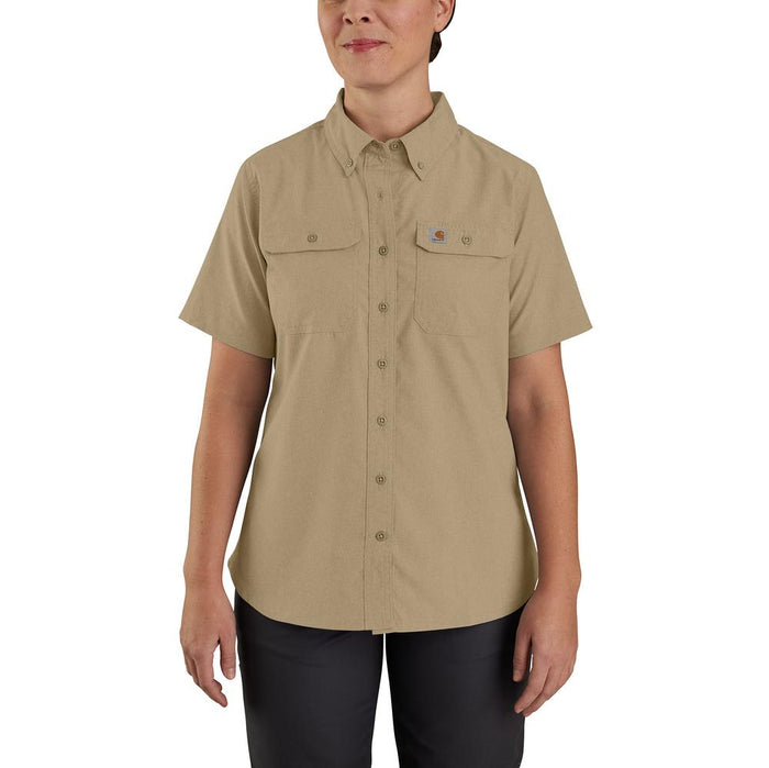 Carhartt Women's Force Relaxed Fit Lightweight Short-Sleeve Button Down Shirt