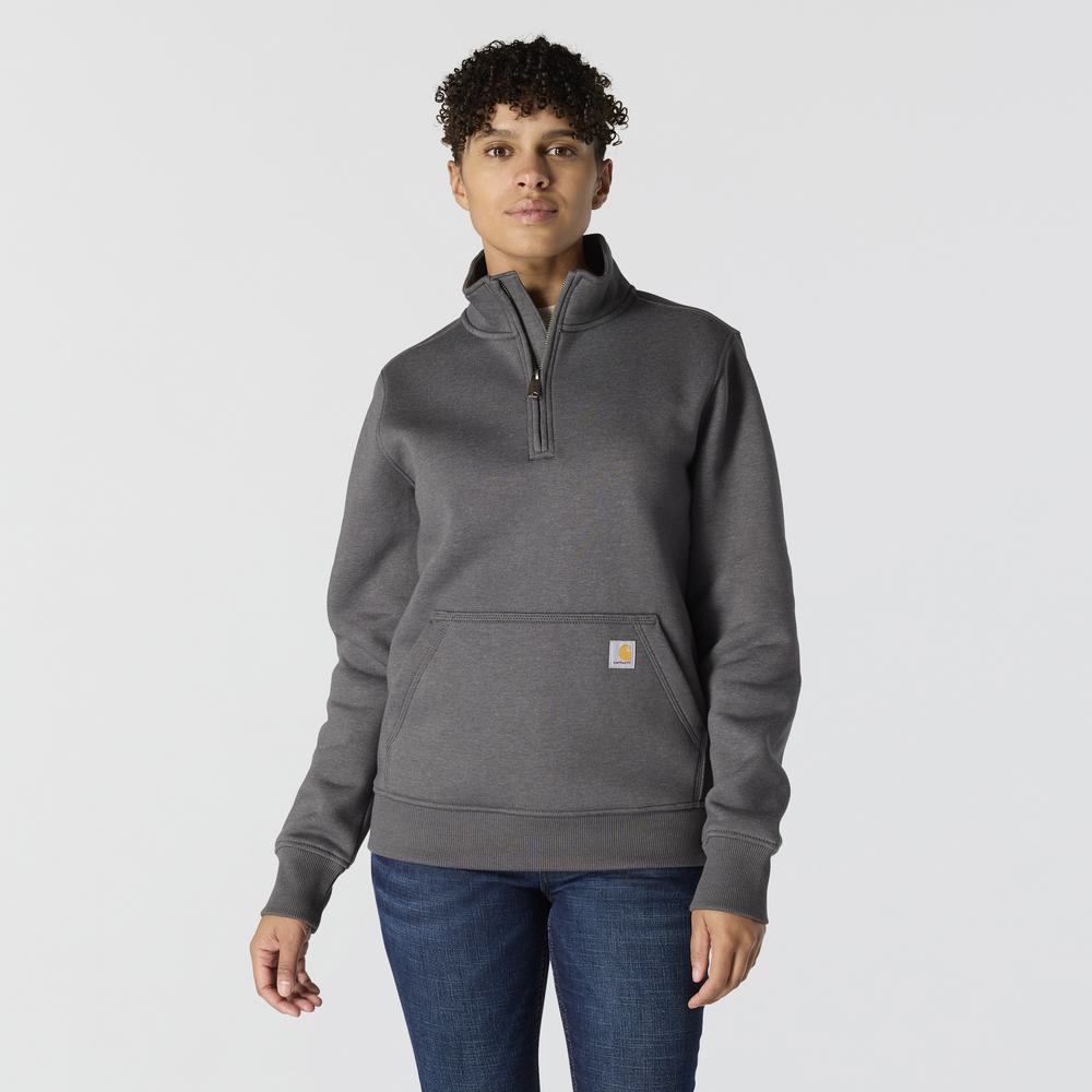 Carhartt Women's Relaxed Fit Midweight 1/4 Zip Mock Neck Sweatshirt