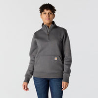 Carhartt Women's Relaxed Fit Midweight 1/4 Zip Mock Neck Sweatshirt