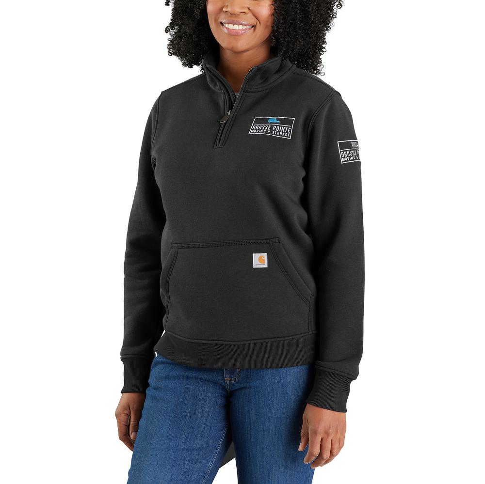 Carhartt Women's Relaxed Fit Midweight 1/4 Zip Mock Neck Sweatshirt