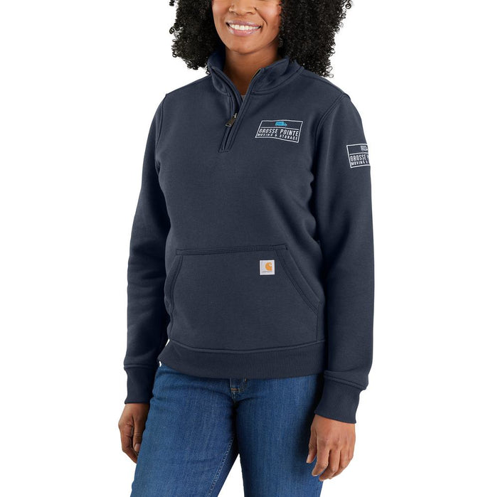 Carhartt Women's Relaxed Fit Midweight 1/4 Zip Mock Neck Sweatshirt