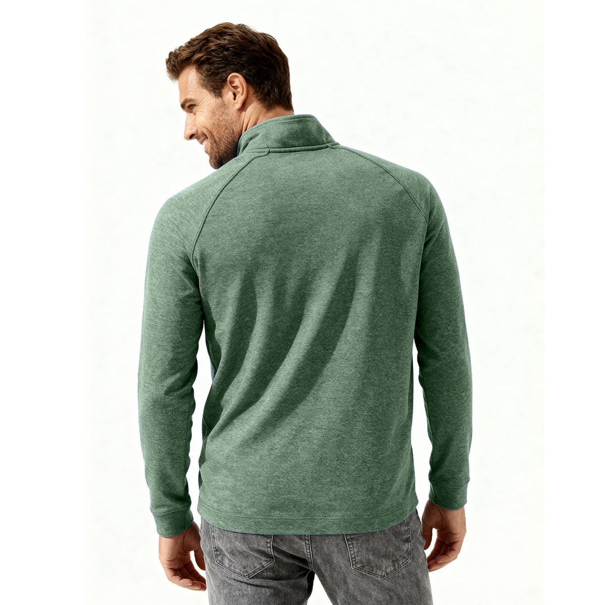 Clique Dash Recycled Mens Quarter Zip Sweatshirt