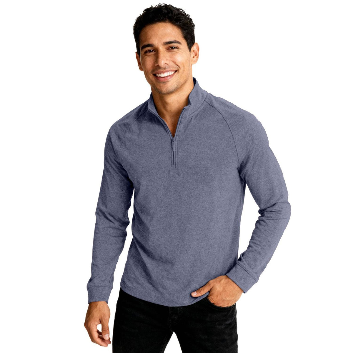 Clique Dash Recycled Mens Quarter Zip Sweatshirt