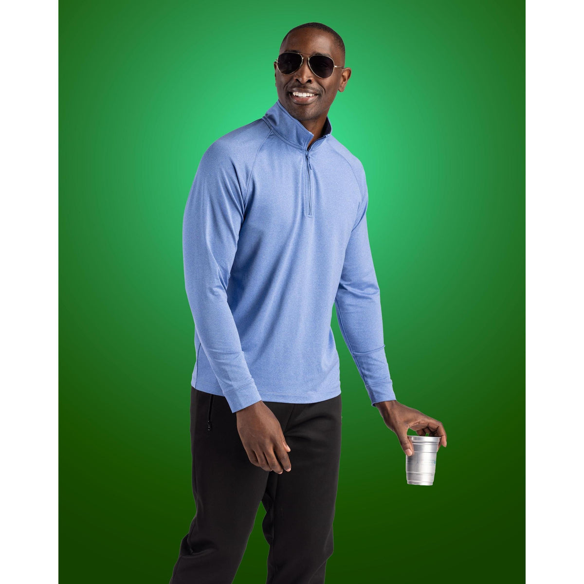 Clique Dash Recycled Mens Quarter Zip Sweatshirt