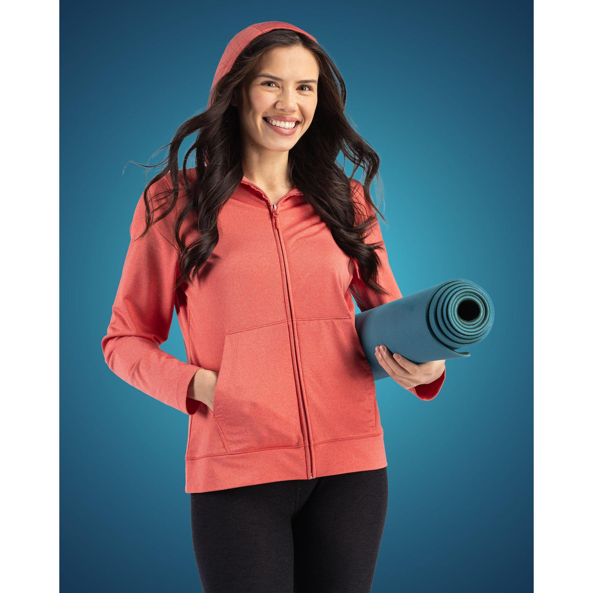 Clique Dash Recycled Womens Full Zip Hooded Sweatshirt