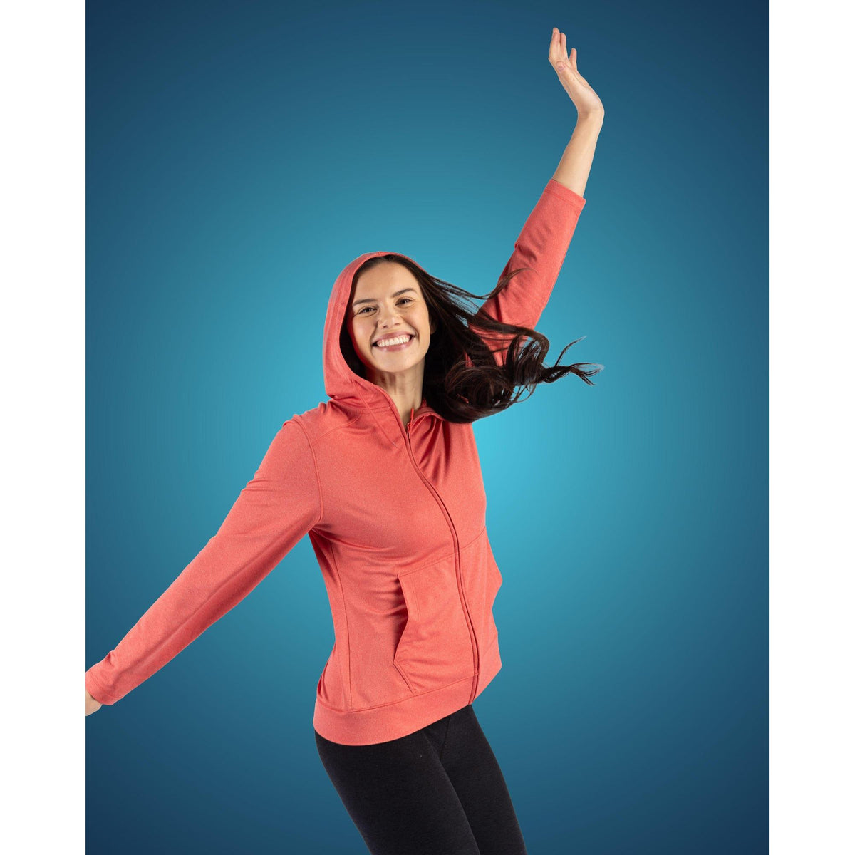 Clique Dash Recycled Womens Full Zip Hooded Sweatshirt