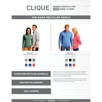 Clique Dash Recycled Womens Full Zip Hooded Sweatshirt