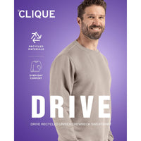 Clique Drive Recycled Unisex Crewneck Sweatshirt