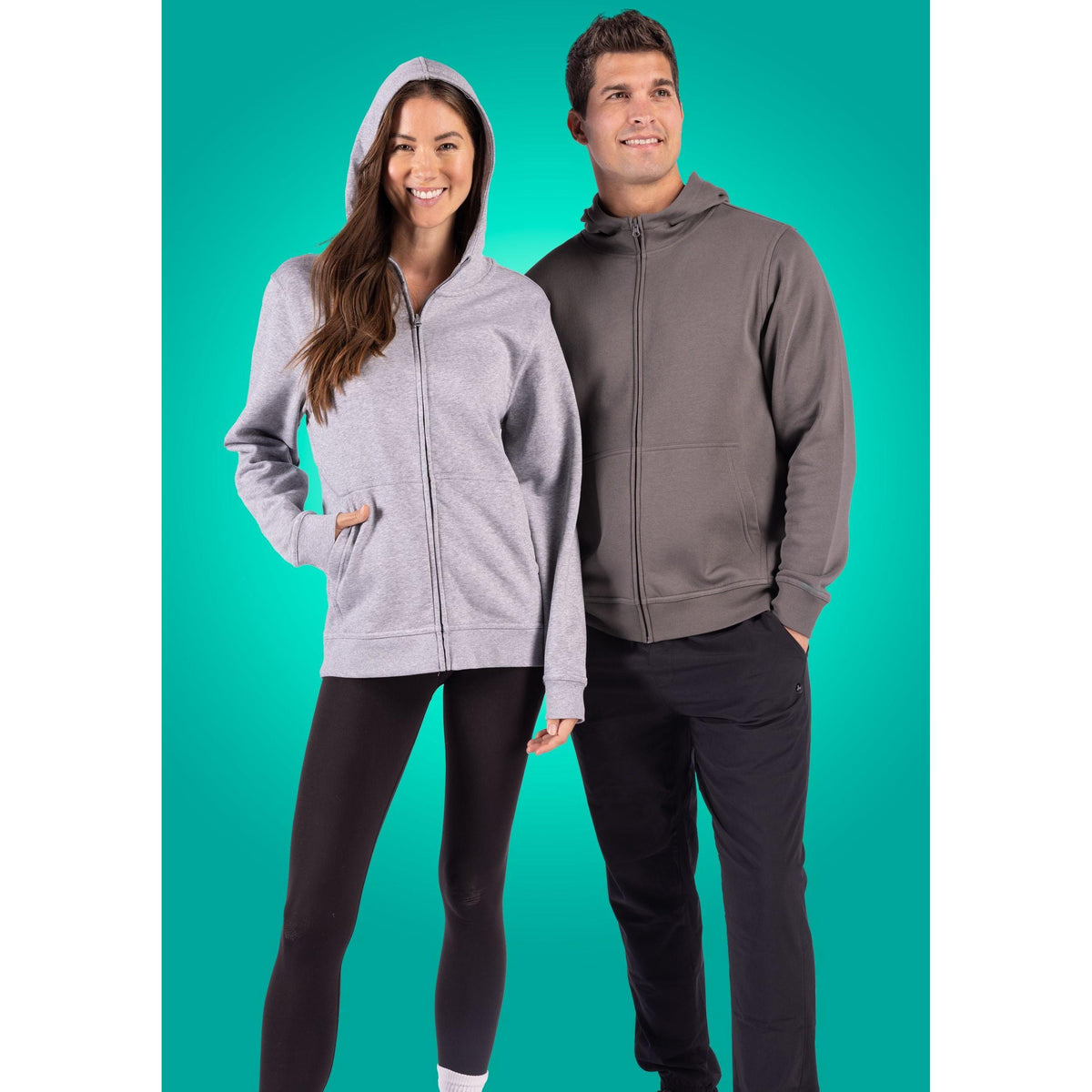 Clique Drive Recycled Unisex Full Zip Hooded Sweatshirt