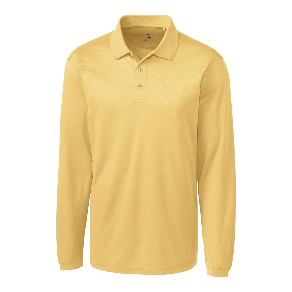 Clique Ice Pique Tech Mens Long Sleeve Polo