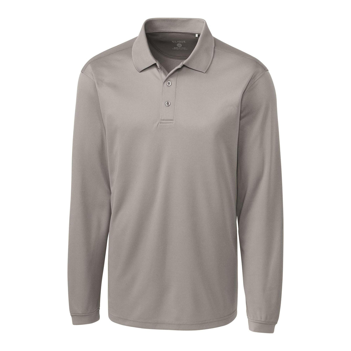 Clique Ice Pique Tech Mens Long Sleeve Polo
