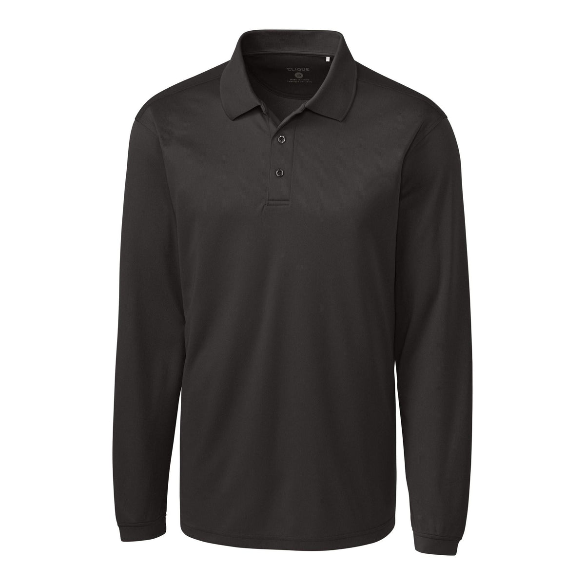 Clique Ice Pique Tech Mens Long Sleeve Polo