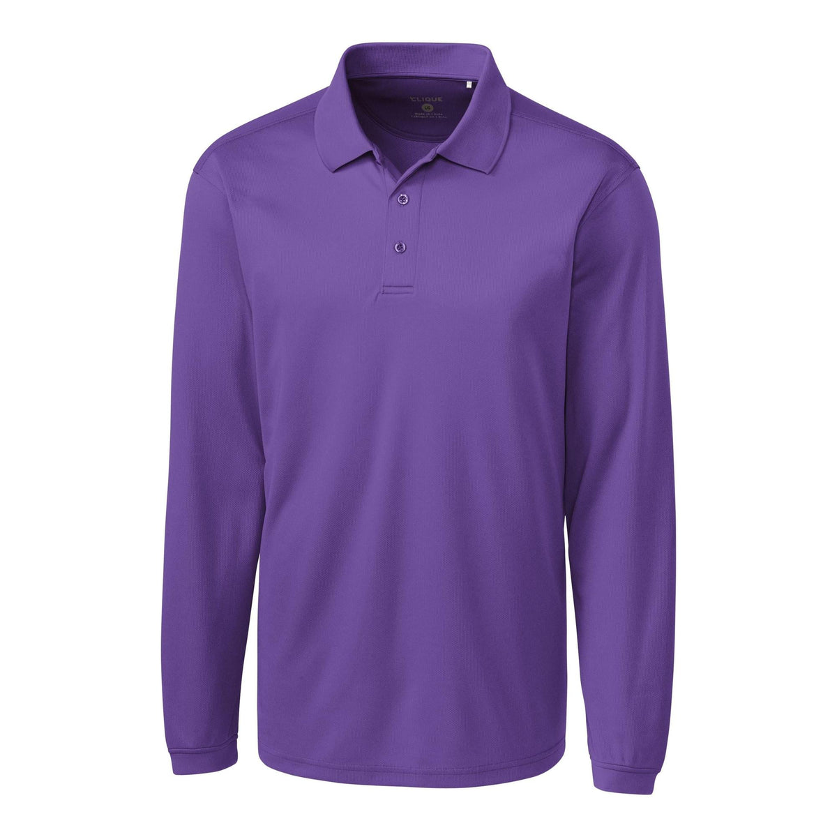 Clique Ice Pique Tech Mens Long Sleeve Polo