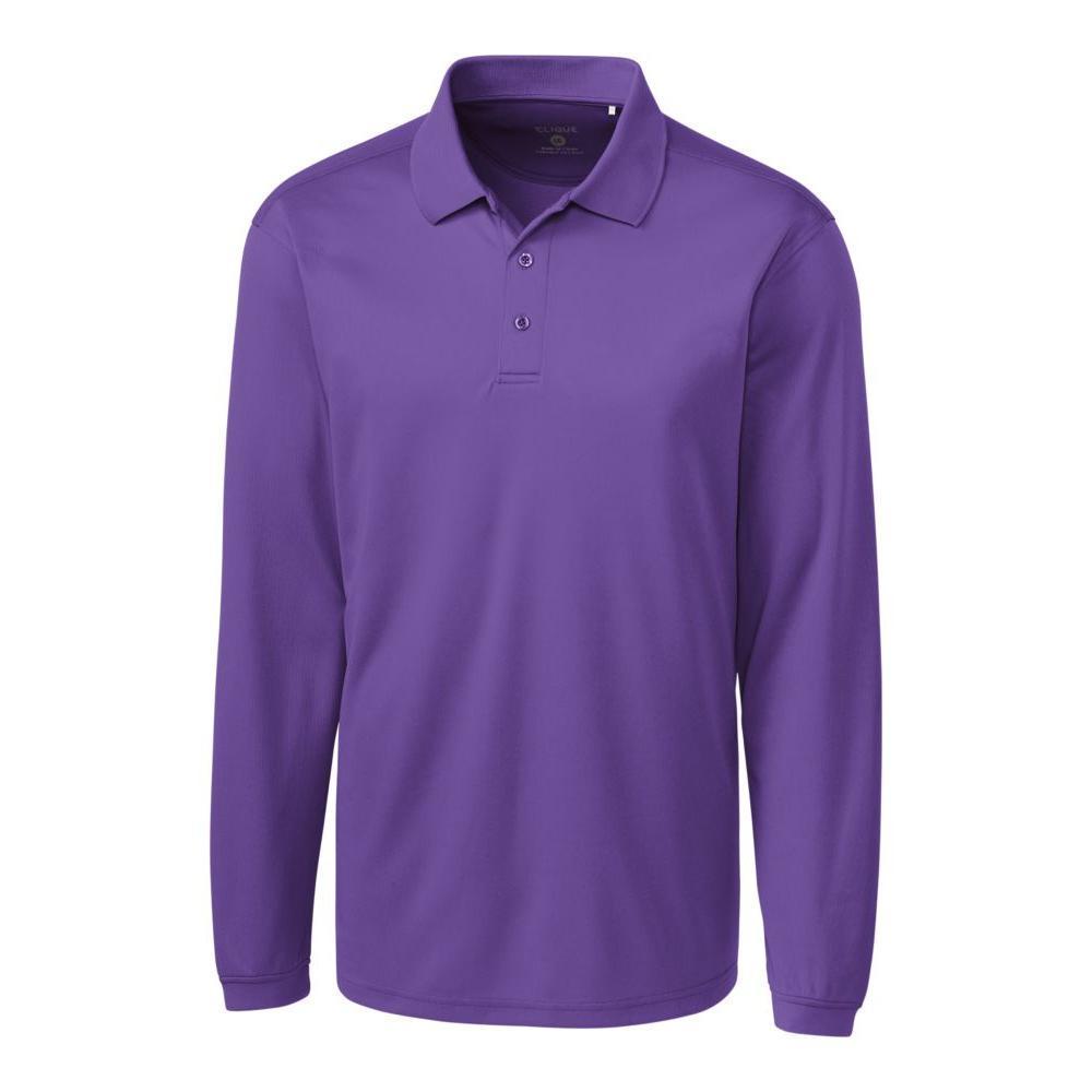 Clique Ice Pique Tech Mens Long Sleeve Polo