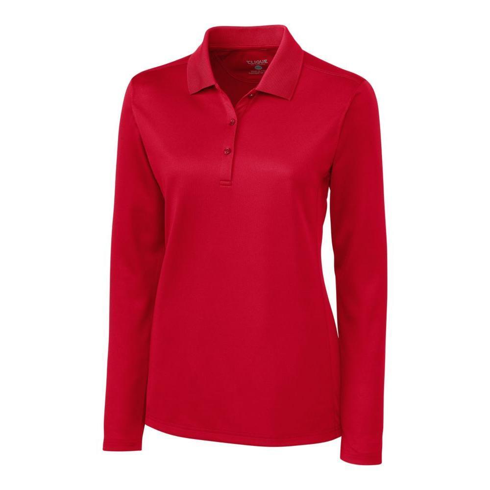 Clique Ice Pique Tech Womens Long Sleeve Polo