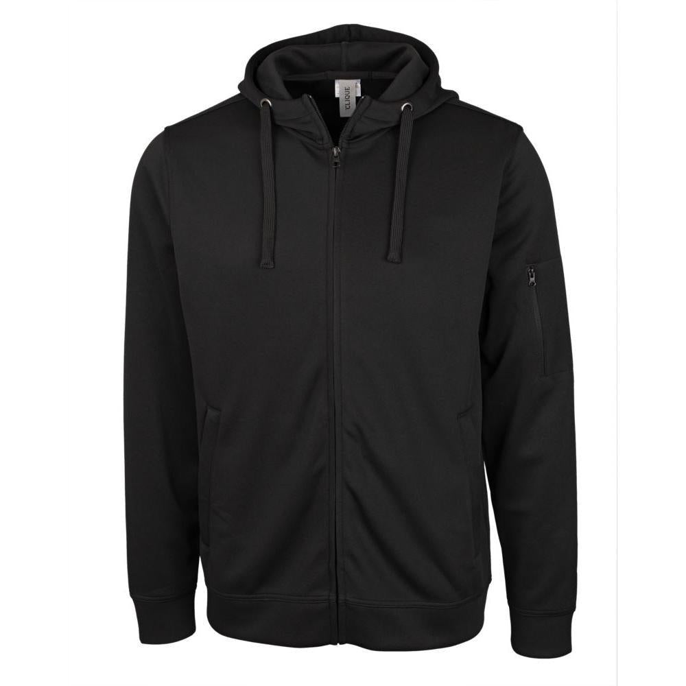 Clique Lift Solution-dyed Performance Unisex Full Zip Hooded Sweatshirt