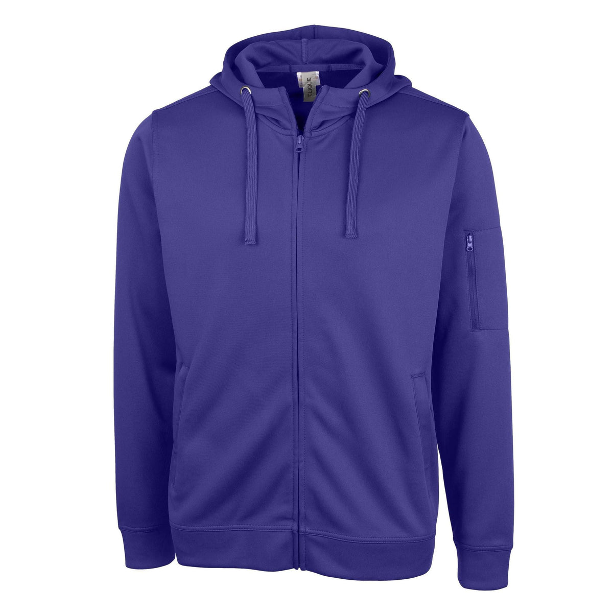 Clique Lift Solution-dyed Performance Unisex Full Zip Hooded Sweatshirt