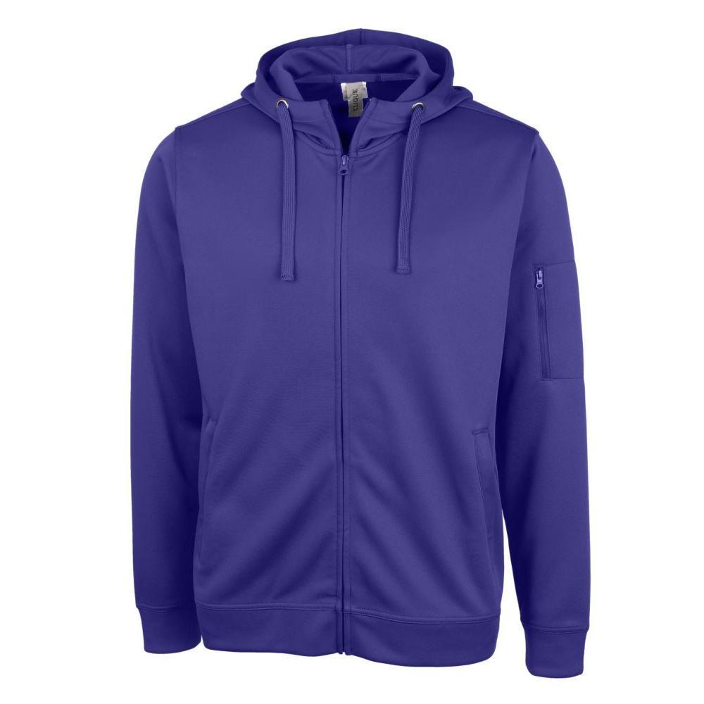 Clique Lift Solution-dyed Performance Unisex Full Zip Hooded Sweatshirt