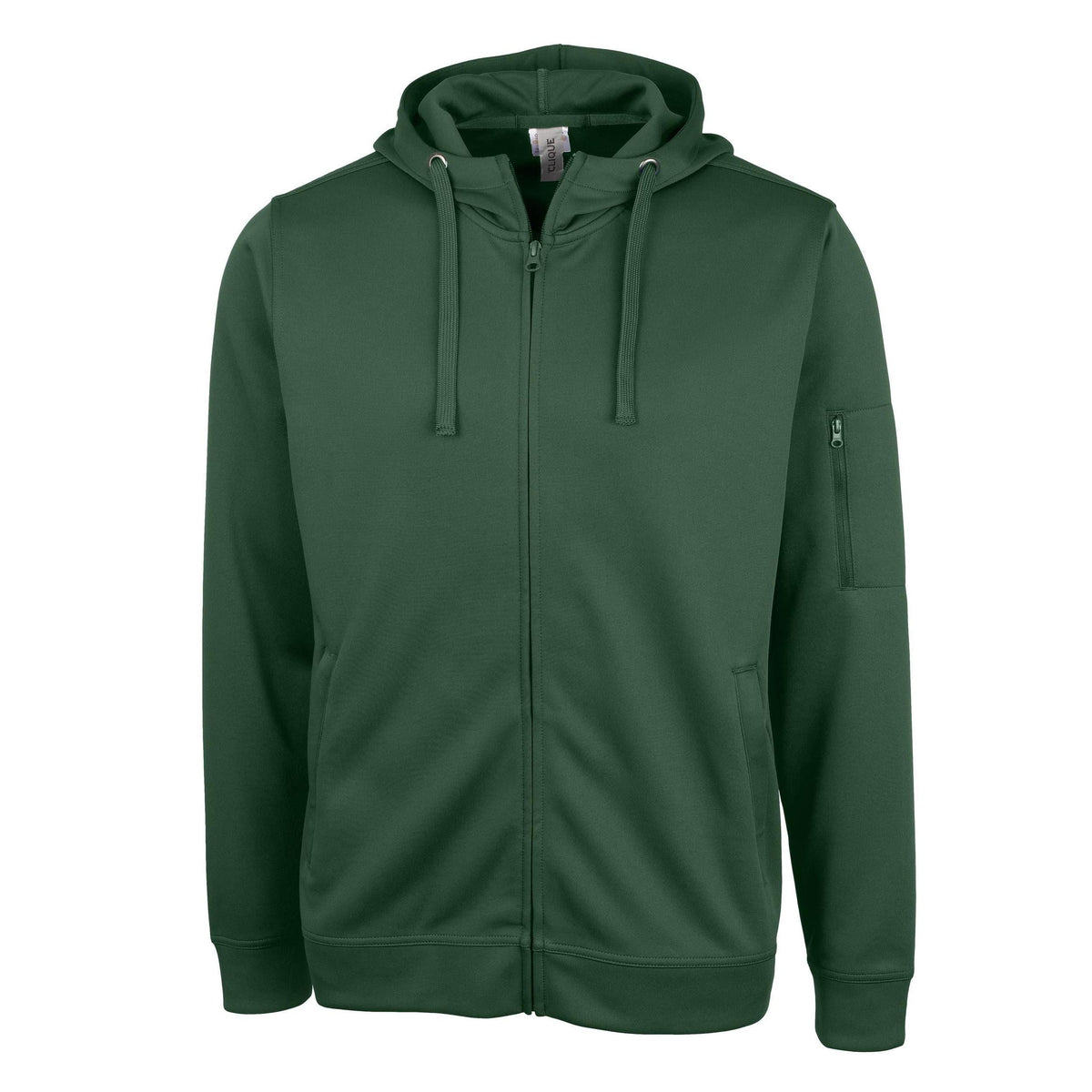 Clique Lift Solution-dyed Performance Unisex Full Zip Hooded Sweatshirt